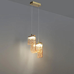 Подвесной светильник волнистой формы из фактурного стекла Wave варинант исполнения - 4 | Loft Concept в Красноярске