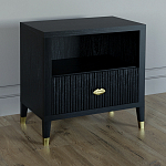 Прикроватная тумбочка с полкой Elsa Dreams Black варинант исполнения - 1 | Loft Concept в Красноярске