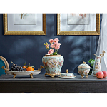 Кувшин с цветочным рисунком и бронзовой ручкой Blue Garden варинант исполнения - 4 | Loft Concept в Красноярске