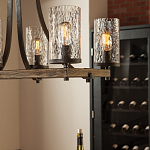 Люстра подвесная с восемью прозрачными стеклянными цилиндрическими плафонами в стиле лофт Feiss варинант исполнения - 8 | Loft Concept в Красноярске