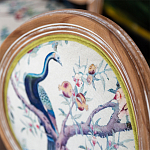 Стул из массива бука с изображением птиц и цветов Beige Green Chinoiserie Garden Chair варинант исполнения - 4 | Loft Concept в Красноярске