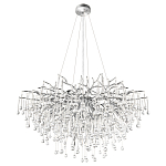 Люстра подвесная с прозрачными стеклянными подвесками в форме капель Диаметр 100 см Droplet Chandelier варинант исполнения - 14 | Loft Concept в Красноярске