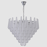 Люстра с подвесками из рифленного стекла в форме капель Textured Glass Chandelier варинант исполнения - 10 | Loft Concept в Красноярске