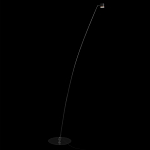 Торшер с изогнутой черной металлической стойкой и цилиндрическим плафоном Davide Groppi варинант исполнения - 2 | Loft Concept в Красноярске