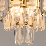 Люстра многоярусная с овальными прозрачными подвесками 28 см Harmonica варинант исполнения - 5 | Loft Concept в Красноярске