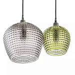 Подвесной светильник каскадный с 2-мя рельефными плафонами Cascade with Relief Lampshades варинант исполнения - 5 | Loft Concept в Красноярске