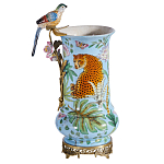 Ваза из фарфора с птицей на бронзовой ветке Garden of Eden варинант исполнения - 5 | Loft Concept в Красноярске