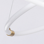 Люстра подвесная с двумя пересекающимися белыми светодиоидными кольцами Luke Lampco Tracer Lamp варинант исполнения - 7 | Loft Concept в Красноярске