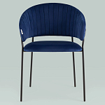 Стул в велюре синего цвета Horizon варинант исполнения - 3 | Loft Concept в Красноярске