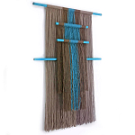 Дизайнерское Панно Макраме из хлопковых нитей Japan Wall Panel Blue варинант исполнения - 1 | Loft Concept в Красноярске