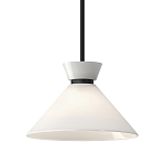Подвесной светильник с белым стеклянным конусным плафоном Alora Mood варинант исполнения - 1 | Loft Concept в Красноярске