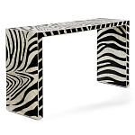 Консоль Дизайнерская Kenya Console ZEBRA Bone Inlay black варинант исполнения - 3 | Loft Concept в Красноярске