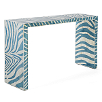 Консоль Дизайнерская Kenya Console ZEBRA Bone Inlay blue варинант исполнения - 4 | Loft Concept в Красноярске