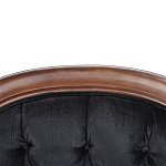 Кресло с мягкой обивкой из черного велюра на 4-х деревянных ножках Evelyn Classical Armchair варинант исполнения - 4 | Loft Concept в Красноярске