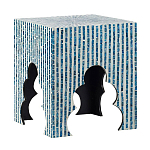 Приставной столик с инкрустацией раковинами устриц Bone Inlay варинант исполнения - 6 | Loft Concept в Красноярске