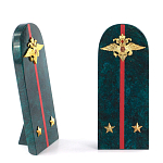 Сувенир Погон МВД из натурального камня змеевик Souvenir Epaulets варинант исполнения - 2 | Loft Concept в Красноярске