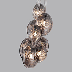 Люстра подвесная с 8-ю круглыми плафонами из рельефного стекла Disc Light варинант исполнения - 3 | Loft Concept в Красноярске