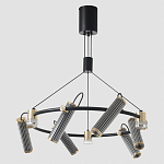 Люстра круглая с 9-ю цилиндрическими плафонами на магнитном креплении Bronze Concert варинант исполнения - 4 | Loft Concept в Красноярске