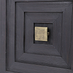 Тумба черная из дерева двухдверная Geometric Double Door Nightstand варинант исполнения - 2 | Loft Concept в Красноярске