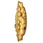 Бра светодиодное из многослойных золотых дисков Metal Disc Chandelier варинант исполнения - 4 | Loft Concept в Красноярске