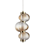 Подвесной светильник с 3-мя рифлеными стеклянными шарами Marcelh Light варинант исполнения - 1 | Loft Concept в Красноярске