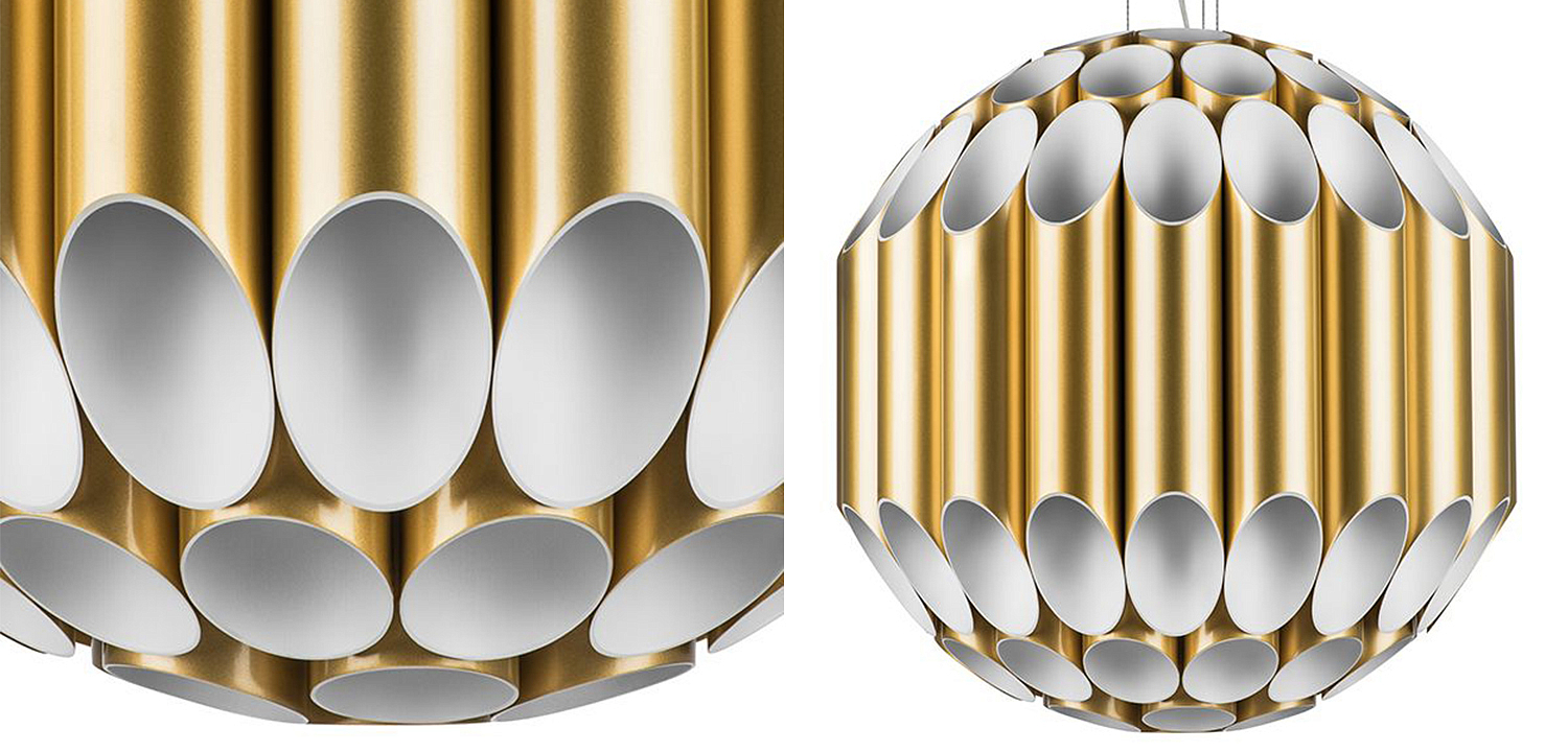 Люстра Garbi Gold Pipe Organ Chandelier 80 Люстра Garbi Gold Pipe Organ Chandelier 80 - Loft-Concept в Красноярске