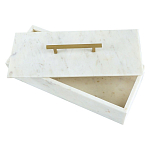 Шкатулка из белого мрамора Save Time варинант исполнения - 3 | Loft Concept в Красноярске