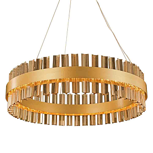 Люстра подвесная круглая с декоративными стеклянными вставками Retro FROZEN GLASS