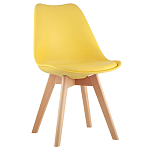 Стул с основой из пластика и мягким сиденьем Arvika Yellow варинант исполнения - 1 | Loft Concept в Красноярске