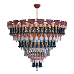 Люстра круглая с декором из разноцветных элементов в виде листьев Changing Seasons варинант исполнения - 3 | Loft Concept в Красноярске