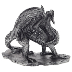 Декоративная статуэтка Дракон Dragon Black Silver Statuette варинант исполнения - 4 | Loft Concept в Красноярске