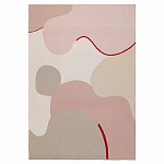 Плед из хлопка бежевого цвета с абстрактным принтом Elysian Flow Peach варинант исполнения - 1 | Loft Concept в Красноярске