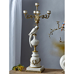 Подсвечник белый Попугай из фарфора с бронзовыми элементами Eden Garden варинант исполнения - 4 | Loft Concept в Красноярске