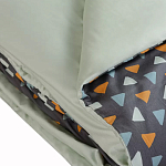 Постельное белье из сатина с принтом треугольники 150х200 см Triangular Dreams варинант исполнения - 4 | Loft Concept в Красноярске