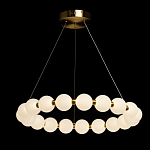 Люстра круглая с матовыми белыми шарами PEARLS Suspension варинант исполнения - 3 | Loft Concept в Красноярске