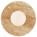 Бра в виде диска с плафоном из матового белого стекла Marble Glow варинант исполнения - 3 | Loft Concept в Красноярске