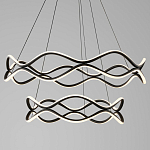 Люстра подвесная с волнообразным черным каркасом Black Tsunami варинант исполнения - 1 | Loft Concept в Красноярске