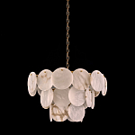 Люстра трехъярусная с подвесками из округлых элементов Cryptocrystalline Stone варинант исполнения - 2 | Loft Concept в Красноярске