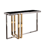 Консоль в современном стиле с черной стекляной столешницей Console with Black Glass варинант исполнения - 1 | Loft Concept в Красноярске