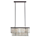 Люстра линейная прямоугольная с подвесками из натурального перламутра Nacre варинант исполнения - 1 | Loft Concept в Красноярске