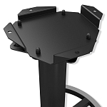 Барный стул вращающийся со спинкой и подлокотниками Douglas Rhombus Черный Велюр варинант исполнения - 6 | Loft Concept в Красноярске