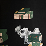 Обои ручная роспись The Art of Learning and Steps for the Flowers by Teo Yang Original colourway on Pitch dyed silk варинант исполнения - 3 | Loft Concept в Красноярске