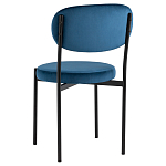 Стул с круглым сиденьем на металлическом основании ALFIE CHAIR Blue варинант исполнения - 4 | Loft Concept в Красноярске