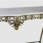 Консоль из бронзы с мраморной прямоугольной столешницей Bronze Console варинант исполнения - 2 | Loft Concept в Красноярске