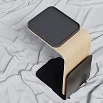 Stolik 90 поднос из массива дуба чёрного цвета варинант исполнения - 1 | Loft Concept в Красноярске