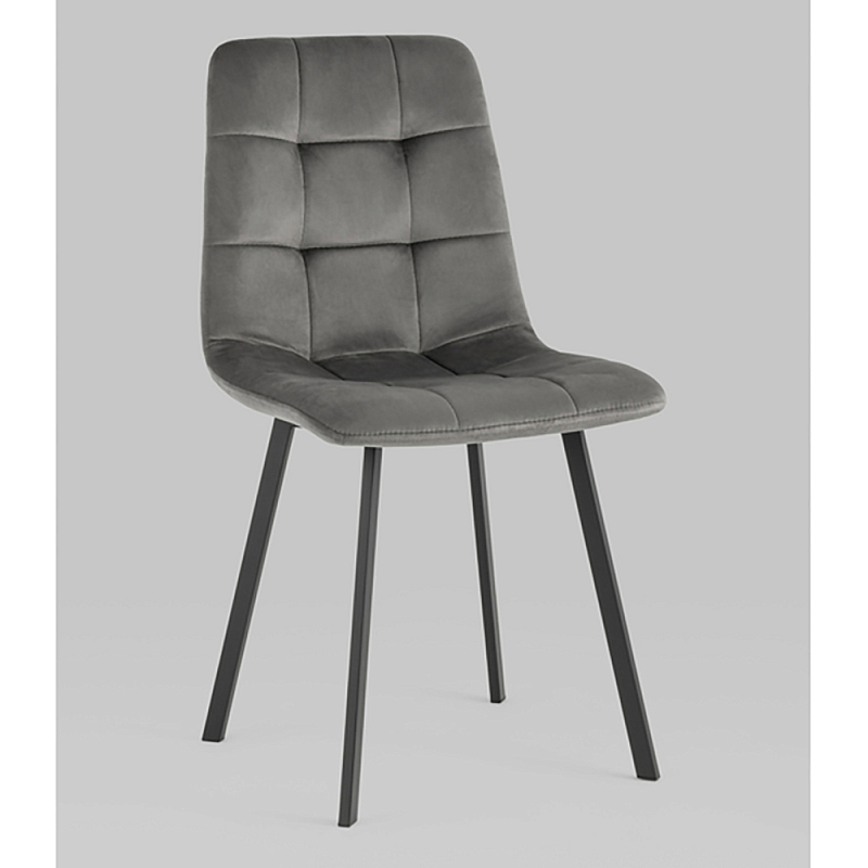 Стул NANCY S Chair Темно-Серый 2 шт Серый Черный Стул NANCY S Chair Темно-Серый 2 шт Серый Черный в Красноярске | Loft Concept
