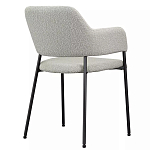 Стул мягкий с подлокотниками Chair Gray Upholstery Boucle варинант исполнения - 3 | Loft Concept в Красноярске