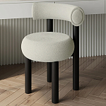 Стул с обивкой букле Pierres Grey Boucle Chair варинант исполнения - 2 | Loft Concept в Красноярске