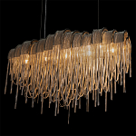 Люстра подвесная с металлическими цепочками и изогнутыми металлическими дугами 72 см Atlantis Chain варинант исполнения - 8 | Loft Concept в Красноярске