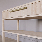 Дизайнерская Консоль с полкой и ящиком Primo Светлый дуб варинант исполнения - 3 | Loft Concept в Красноярске